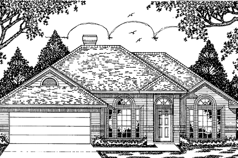 Architectural House Design - European Exterior - Front Elevation Plan #42-454