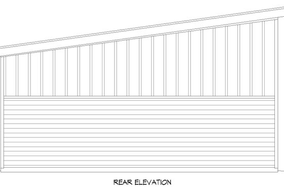 Exterior - Rear Elevation for Contemporary House Plan #932-929, 0 bath