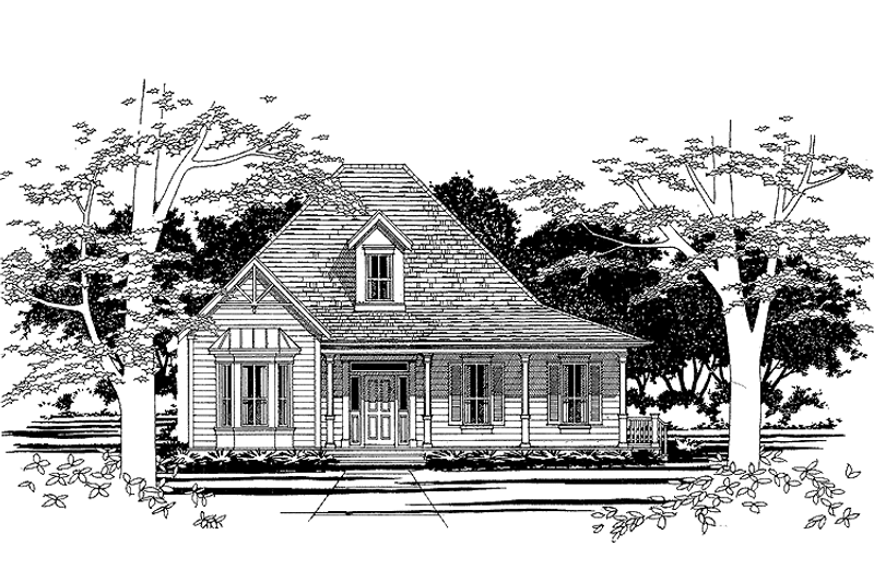 Architectural House Design - Country Exterior - Front Elevation Plan #472-136
