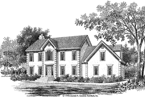 Classical Exterior - Front Elevation Plan #929-101
