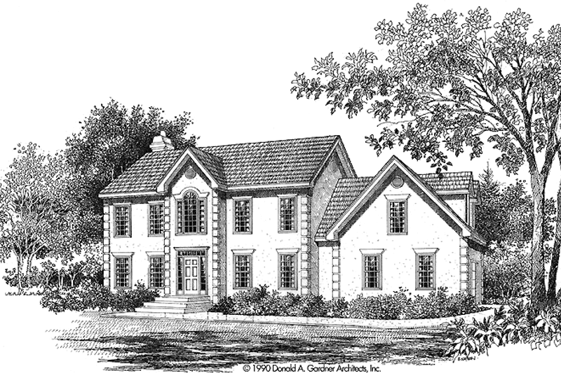 House Blueprint - Classical Exterior - Front Elevation Plan #929-101