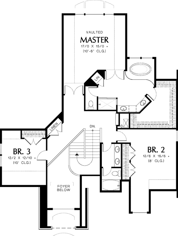 House Plan Design - European Floor Plan - Upper Floor Plan #48-827