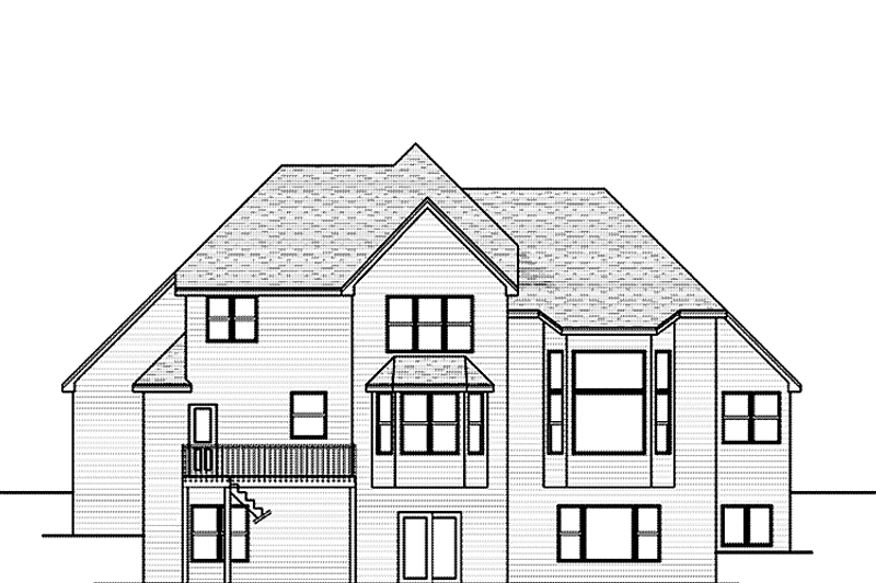 Dream House Plan - Exterior - Rear Elevation for Traditional House Plan #51-1127 - 3 bed, 2.5 bath