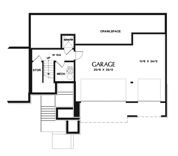 Home Plan - Prairie Floor Plan - Lower Floor Plan #48-922