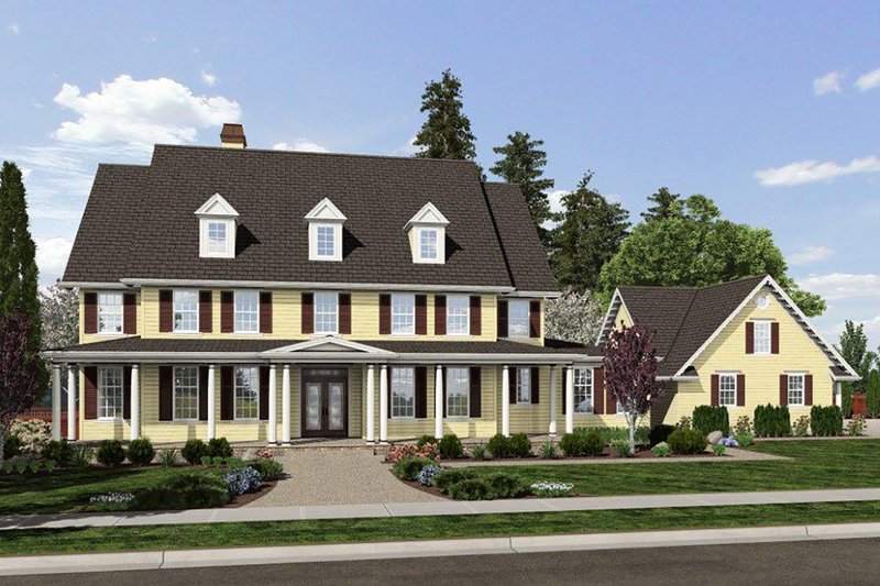 Home Plan - Colonial Exterior - Front Elevation Plan #48-663
