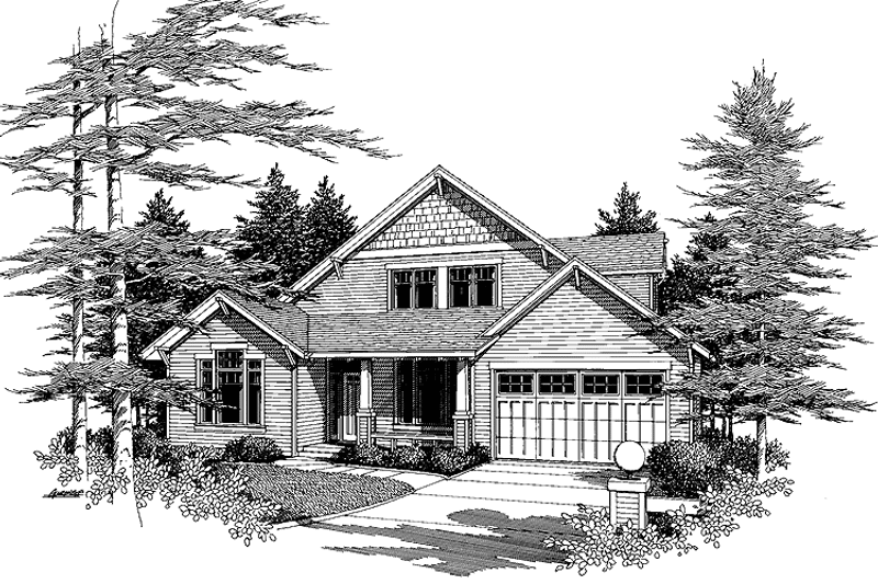 Architectural House Design - Exterior - Front Elevation 3 for Craftsman House Plan #48-765 - 4 bed, 2.5 bath