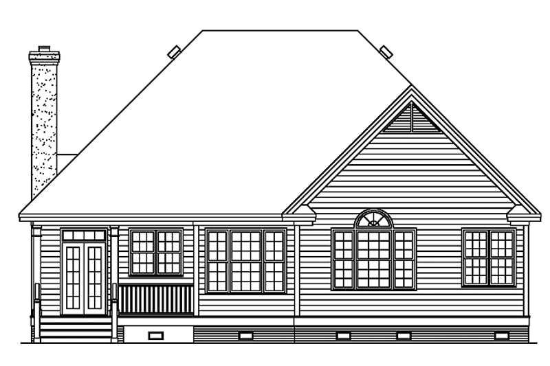 Dream House Plan - Exterior - Rear Elevation for Country House Plan #929-659 - 3 bed, 2 bath