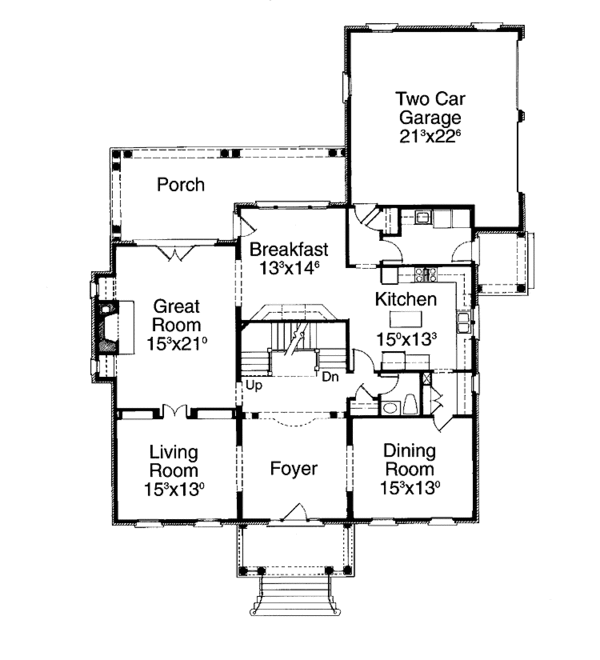 House Design - Classical Floor Plan - Main Floor Plan #429-185
