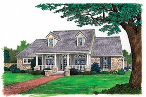 Home Plan - Colonial Exterior - Front Elevation Plan #310-1116