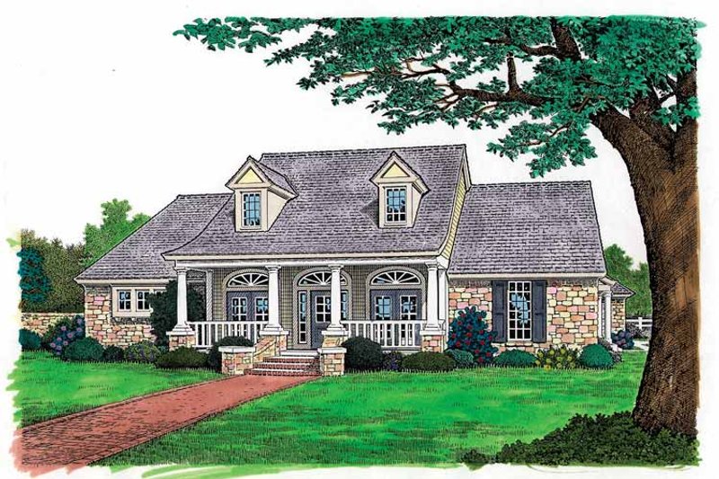 Home Plan - Colonial Exterior - Front Elevation Plan #310-1116