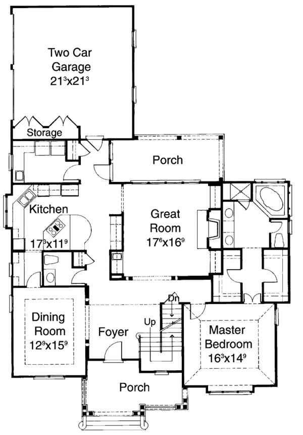 Dream House Plan - Victorian Floor Plan - Main Floor Plan #429-157