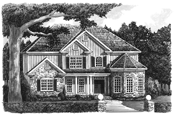 Exterior - Front Elevation 3 for Country House Plan #927-789 - 5 bed, 4.5 bath