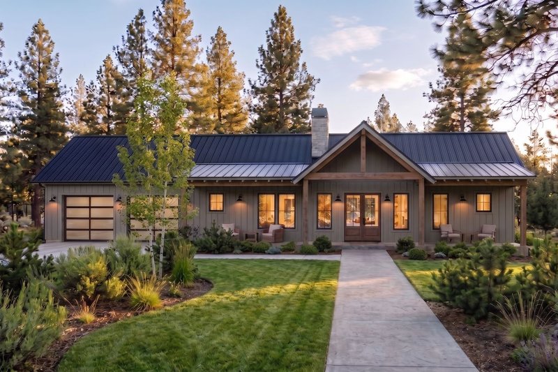 Home Plan - Exterior - Front Elevation 3 for Ranch House Plan #1105-22 - 3 bed, 2.5 bath