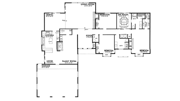 House Plan Design - Prairie Floor Plan - Main Floor Plan #320-1252