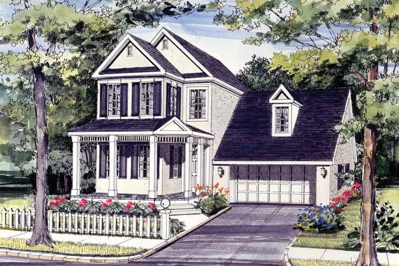 Architectural House Design - Country Exterior - Front Elevation Plan #314-183