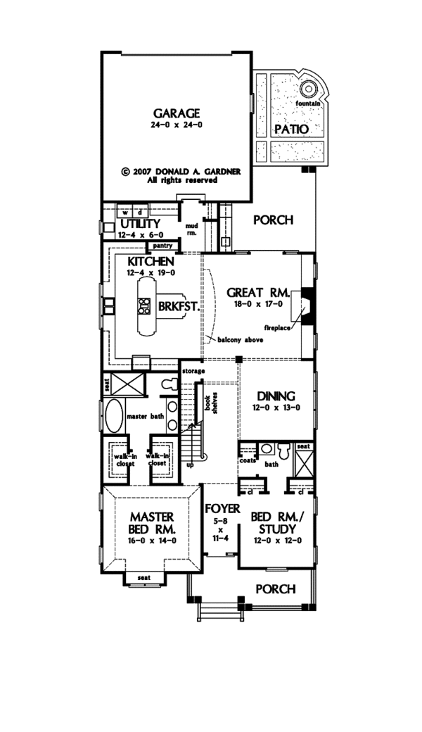Dream House Plan - Craftsman Floor Plan - Main Floor Plan #929-837