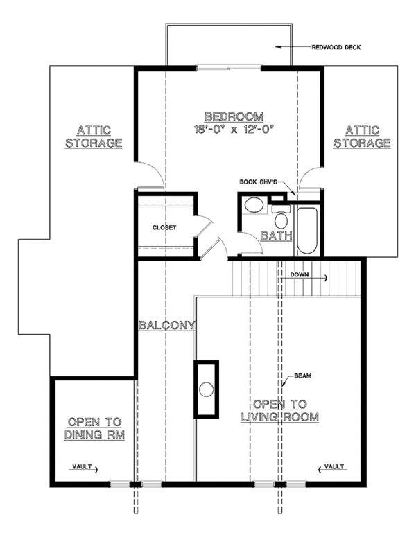 Architectural House Design - Contemporary Floor Plan - Upper Floor Plan #45-496