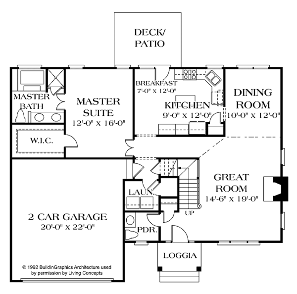Architectural House Design - Country Floor Plan - Main Floor Plan #453-337
