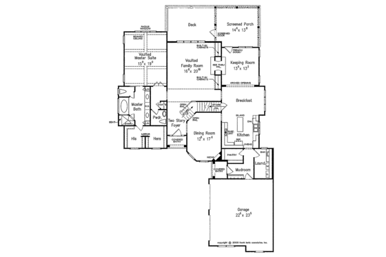 Floor Plan - Main Floor for Traditional House Plan #927-322 - 4 bed, 3.5 bath