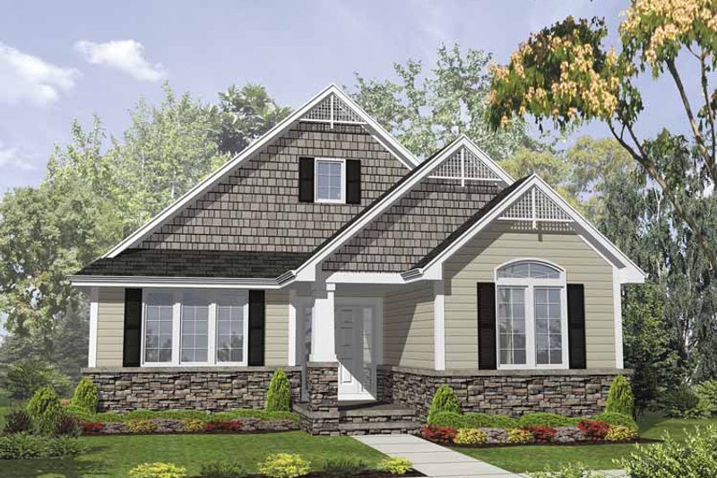 Dream House Plan - Craftsman Exterior - Front Elevation Plan #320-839