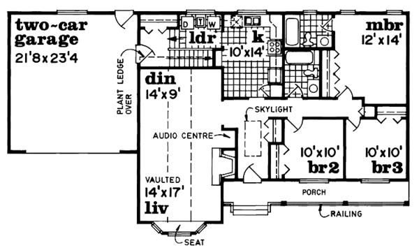 House Design - Country Floor Plan - Main Floor Plan #47-762