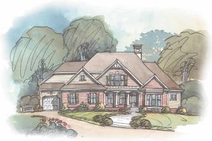 Dream House Plan - Exterior - Front Elevation for Country House Plan #429-271 - 5 bed, 4 bath