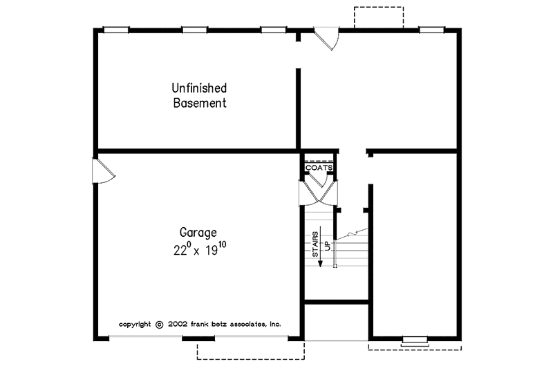 Architectural House Design - Floor Plan - Lower Floor for Traditional House Plan #927-237 - 3 bed, 2 bath