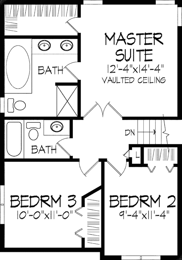 Dream House Plan - Traditional Floor Plan - Upper Floor Plan #51-713