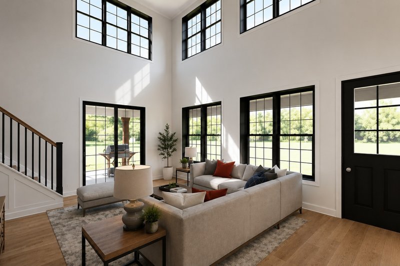 House Blueprint - Interior - Family Room for Barndominium House Plan #1064-493 - 3 bed, 2.5 bath