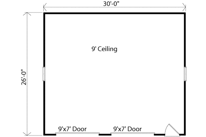 Architectural House Design - Floor Plan - Main Floor for Traditional House Plan #22-455, 0 bath
