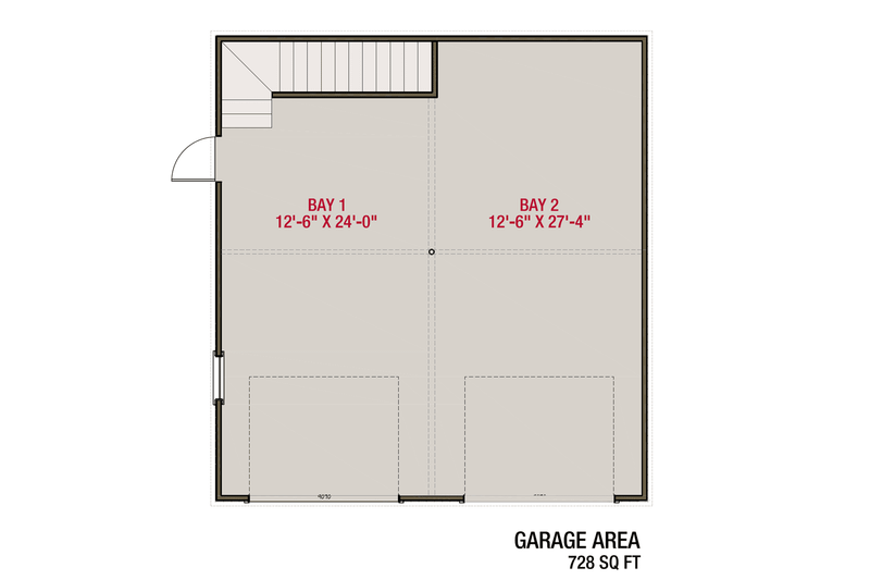 House Blueprint - Floor Plan - Main Floor for Country House Plan #461-105 - 1 bed, 1 bath