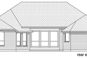 Exterior - Rear Elevation for Traditional House Plan #84-596 - 5 bed, 3 bath