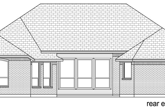 Exterior - Rear Elevation for Traditional House Plan #84-596 - 5 bed, 3 bath