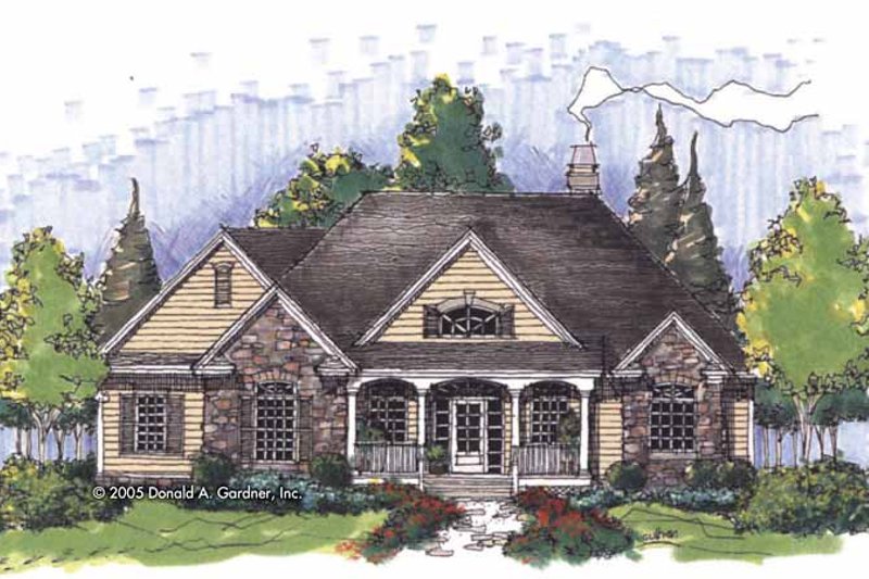 Home Plan - Exterior - Front Elevation 4 for Country House Plan #929-818 - 4 bed, 4 bath