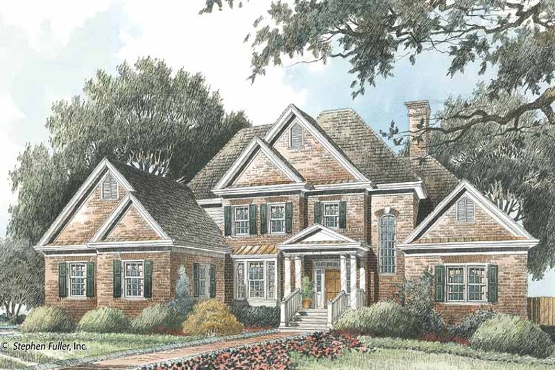 Architectural House Design - Exterior - Front Elevation 3 for Colonial House Plan #429-414 - 4 bed, 3.5 bath