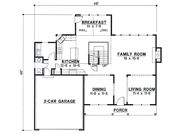 Traditional Floor Plan - Main Floor Plan #67-119