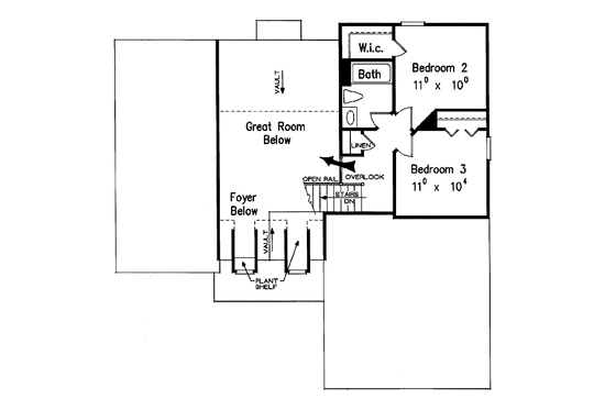 Floor Plan - Upper Floor for Country House Plan #927-548 - 3 bed, 2.5 bath