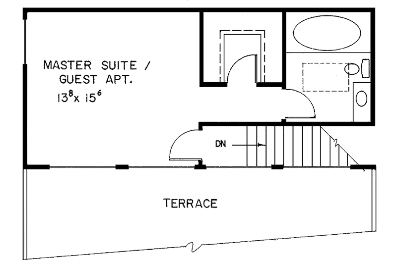 Home Plan - Floor Plan - Upper Floor for Contemporary House Plan #60-953 - 4 bed, 3 bath