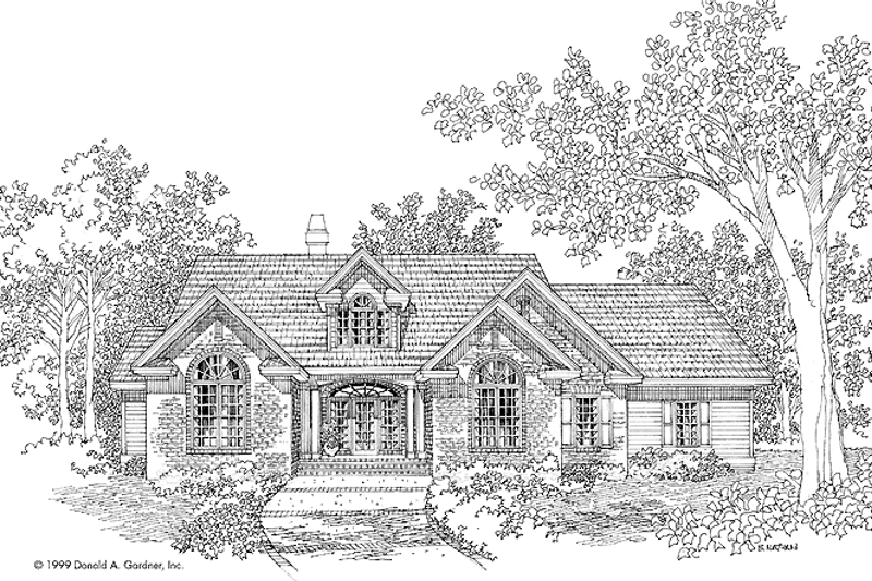 House Blueprint - Traditional Exterior - Front Elevation Plan #929-453
