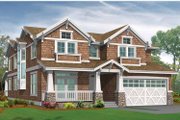 Craftsman Style House Plan - 4 Beds 3.5 Baths 3454 Sq/Ft Plan #132-444 Exterior 