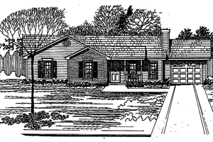 Country Exterior - Front Elevation Plan #30-234