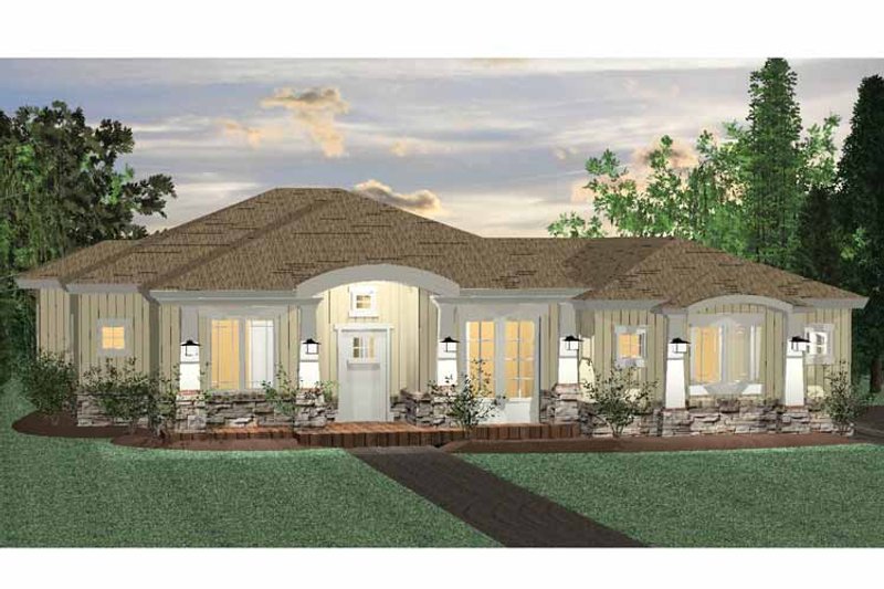 House Plan Design - Exterior - Front Elevation 3 for Prairie House Plan #937-28 - 3 bed, 2.5 bath