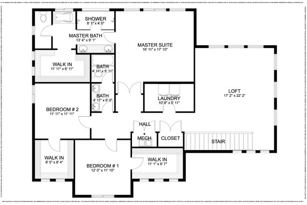 Dream House Plan - Farmhouse Floor Plan - Upper Floor Plan #1060-245