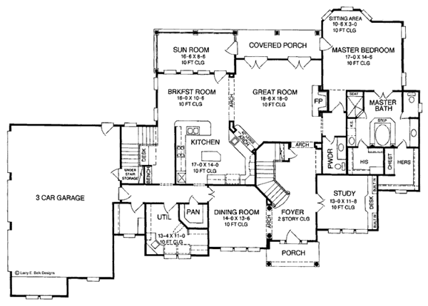 House Plan Design - Classical Floor Plan - Main Floor Plan #952-247