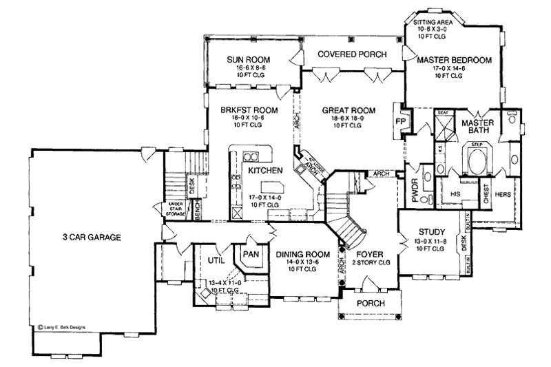 Classical Style House Plan - 4 Beds 3.5 Baths 4040 Sq/Ft Plan #952-247 ...