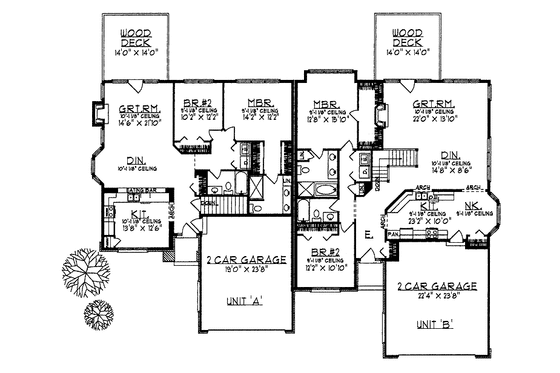 Floor Plan - Main Floor for Country House Plan #70-1348 - 6 bed, 4 bath