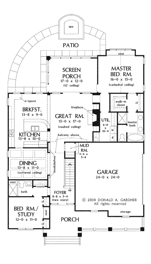 House Plan Design - Craftsman Floor Plan - Main Floor Plan #929-918