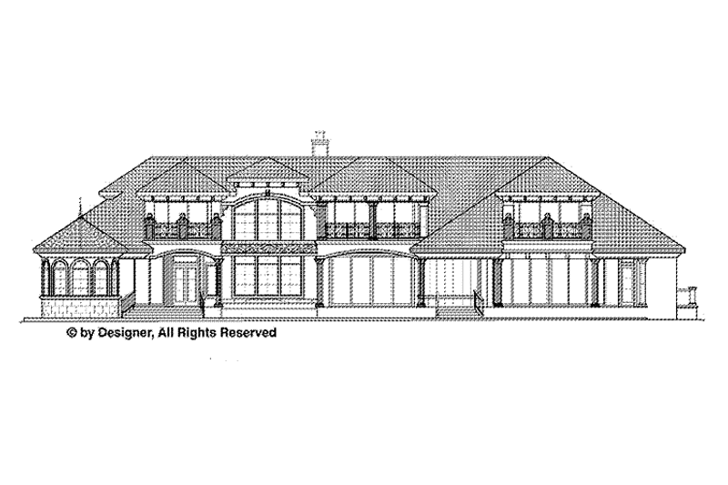 Dream House Plan - Exterior - Rear Elevation for Mediterranean House Plan #1017-78 - 6 bed, 8.5 bath