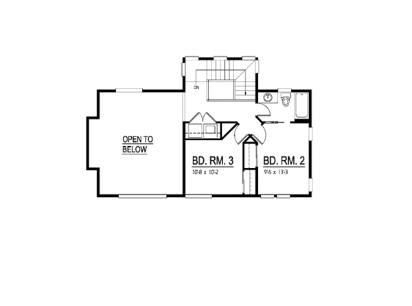 House Design - Contemporary Floor Plan - Upper Floor Plan #569-9