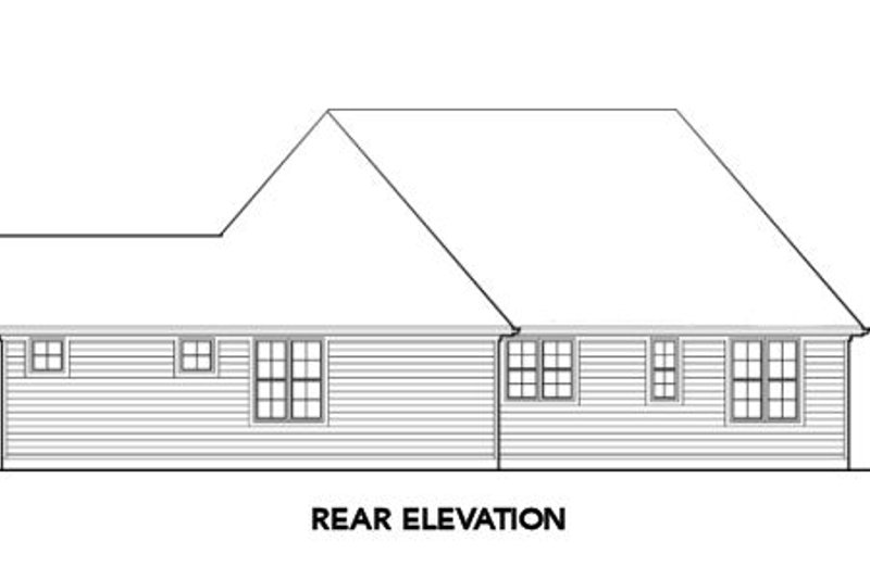 Home Plan - Exterior - Rear Elevation for European House Plan #48-282 - 2 bed, 2 bath